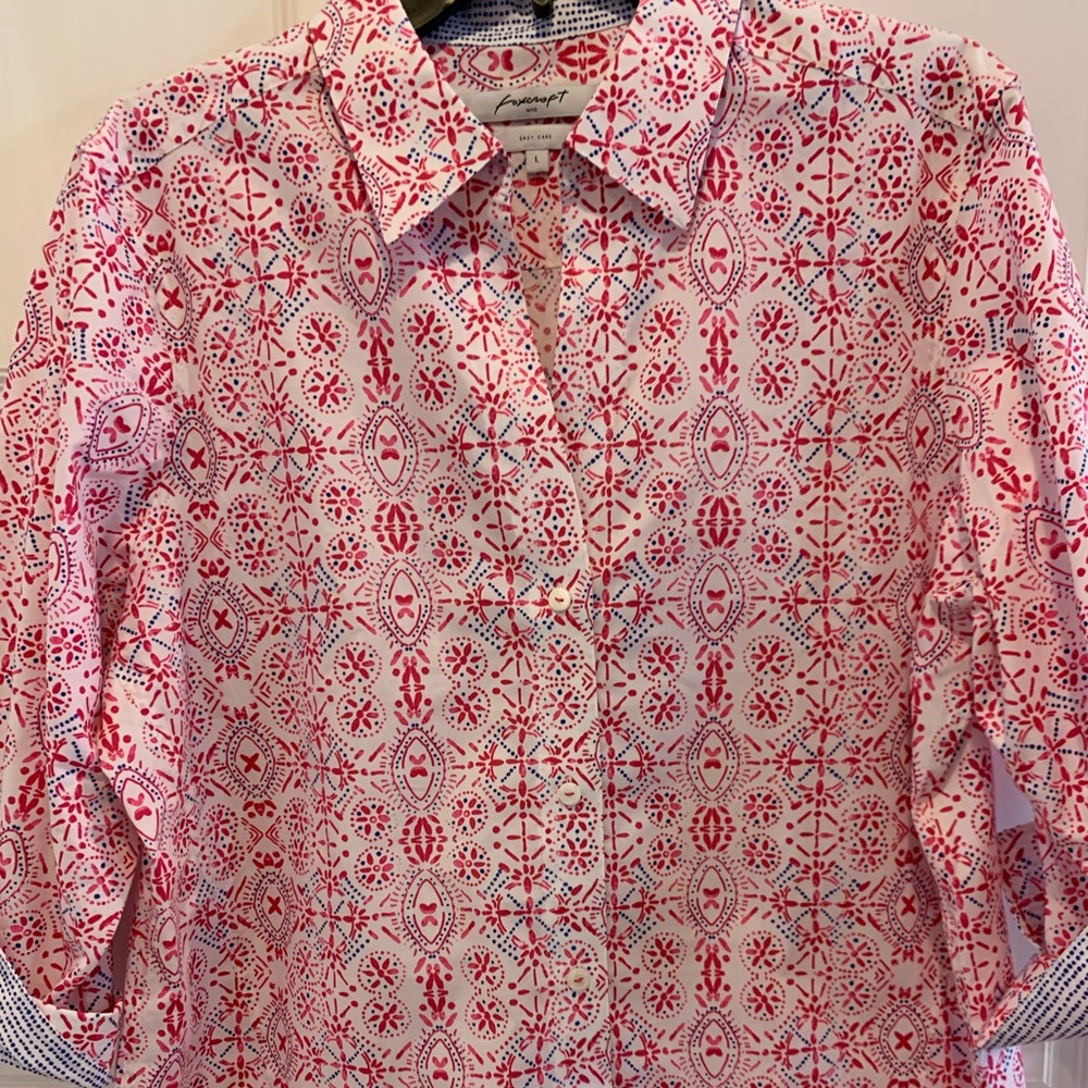Pink Patterned Button Down - Picture 3 of 4